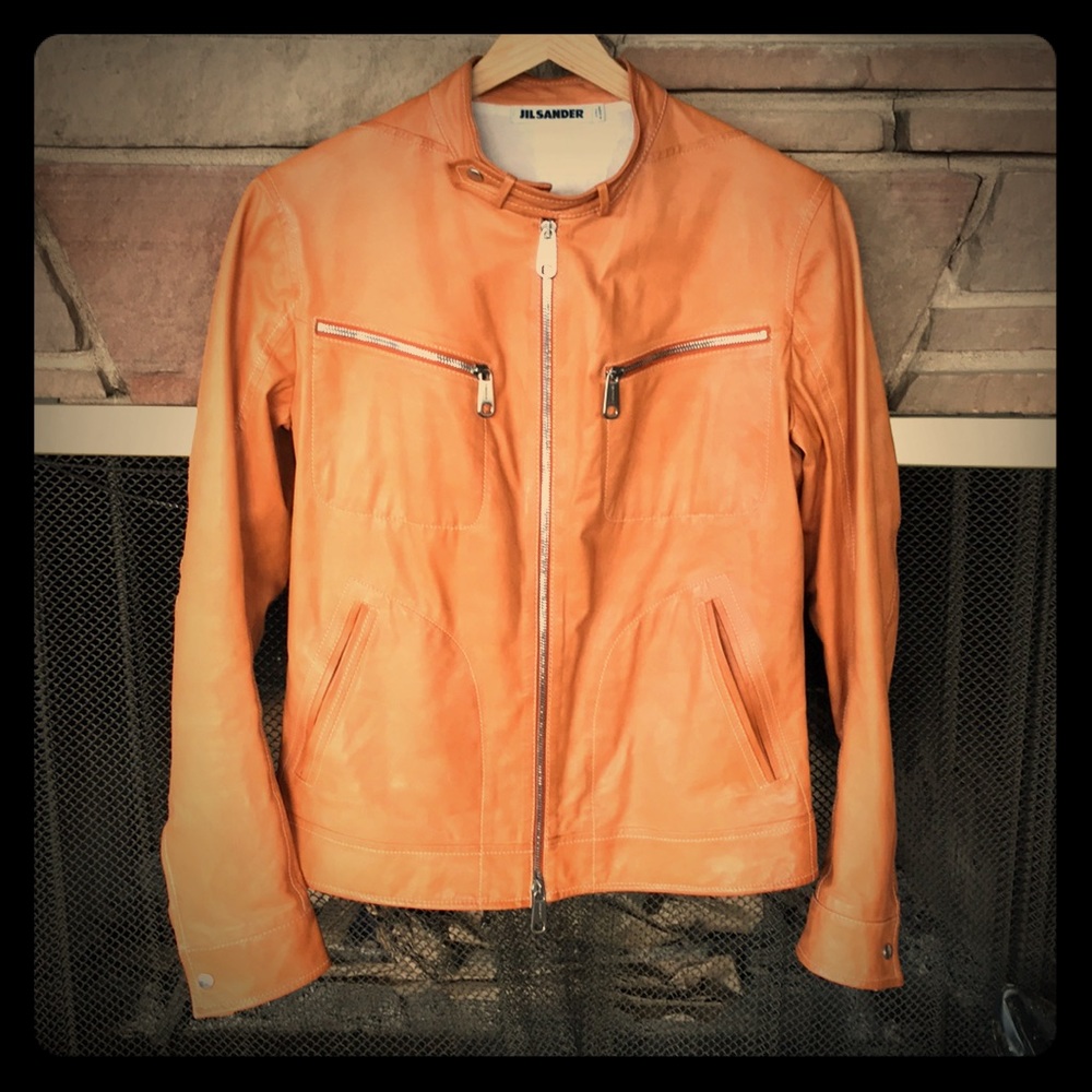 Jil Sander Leather Moto Jacket
